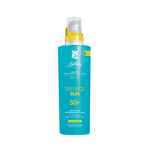 DEFENCE SUN 50+ Leche Fluida. Envase 200ml. Cód DS10121