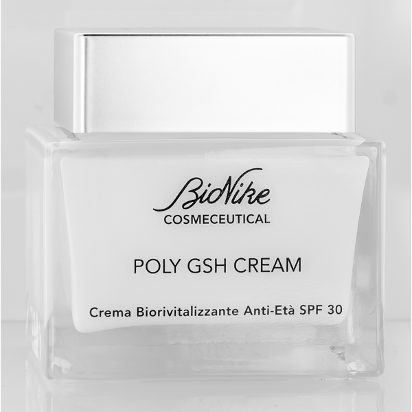 COSMECEUTICAL POLY GSH Crema Antiedad Biorevitalizante SPF 30 Polidatina + Glutatión. Envase de 50ml. Cód CO19121