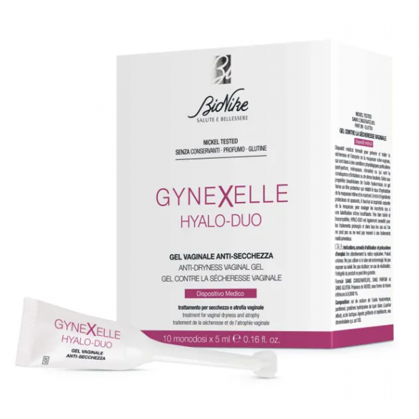 GYNEXELLE HYALO-DUO Gel Vaginal Antisequedad. 10 Tubos Monodosis. Cód GY21275